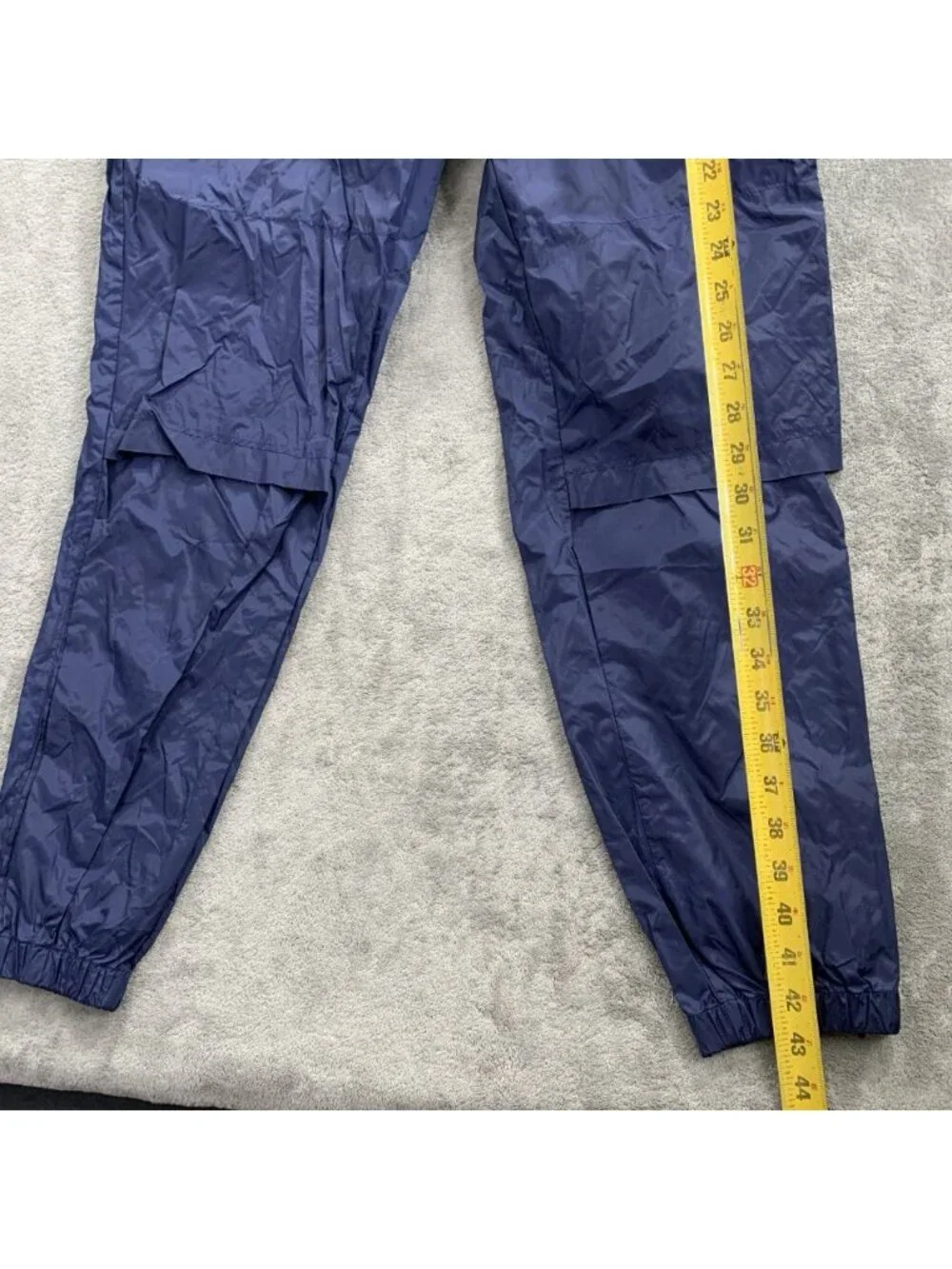 Vintage Nike Track Pants Mens Large Windbreaker Navy Blue Gray Tag 90’s Vented